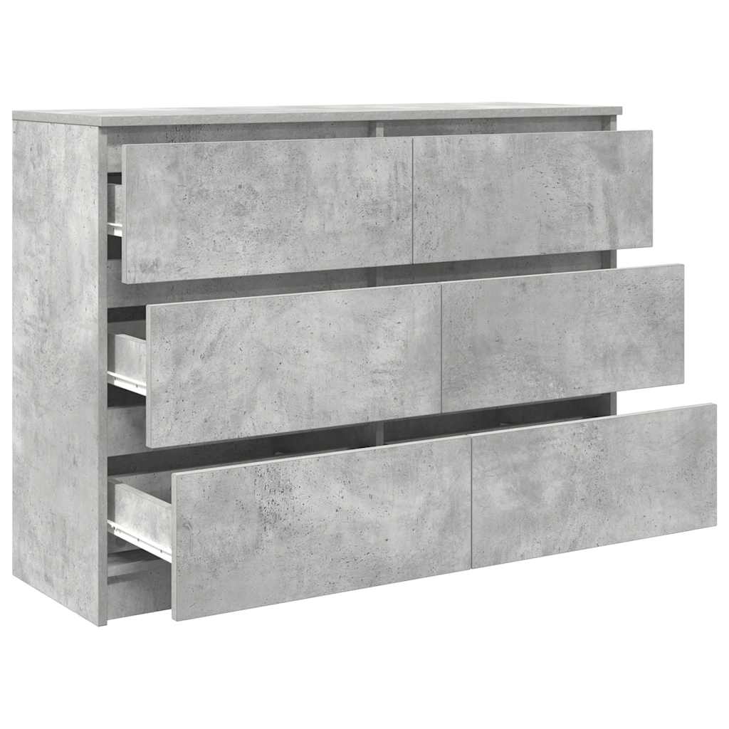 Aparador 100x35x76 cm derivados de madeira cinzento cimento