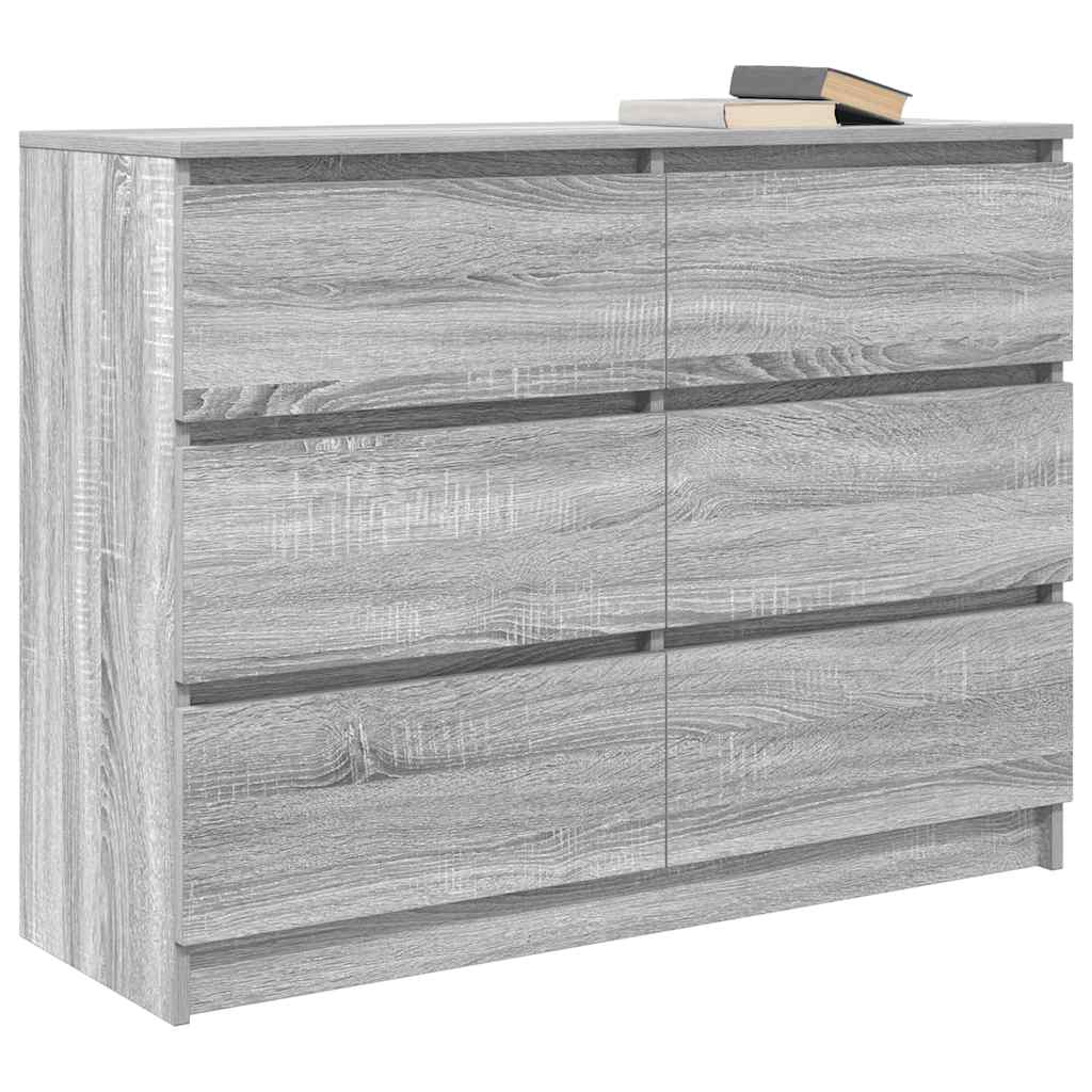 Aparador 100x35x76 cm derivados de madeira cinzento sonoma