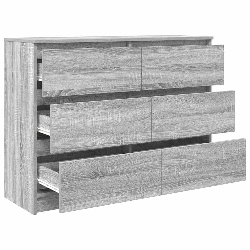 Aparador 100x35x76 cm derivados de madeira cinzento sonoma