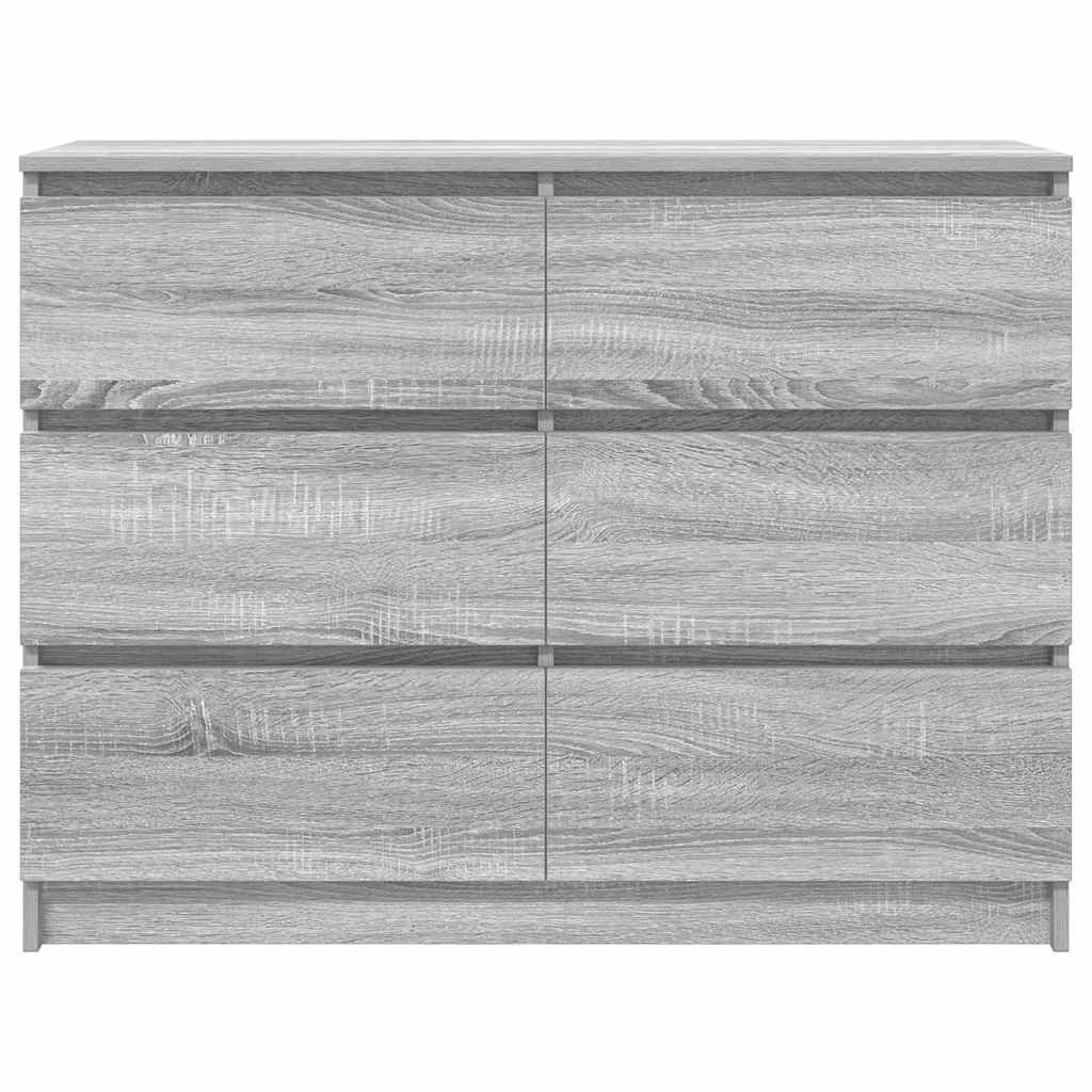 Aparador 100x35x76 cm derivados de madeira cinzento sonoma