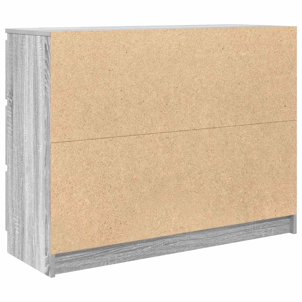 Aparador 100x35x76 cm derivados de madeira cinzento sonoma