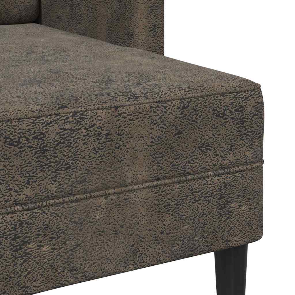 Sofá 2 lugares com Chaise em L 125 cm couro artificial
