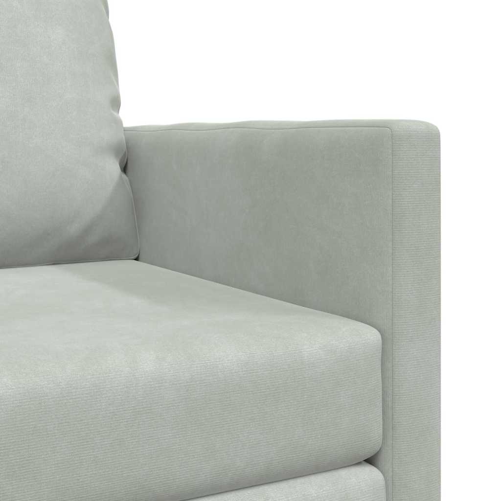 Sofá-Cama com almofada Cinzento-claro 74 x 77 x 81 cm Veludo