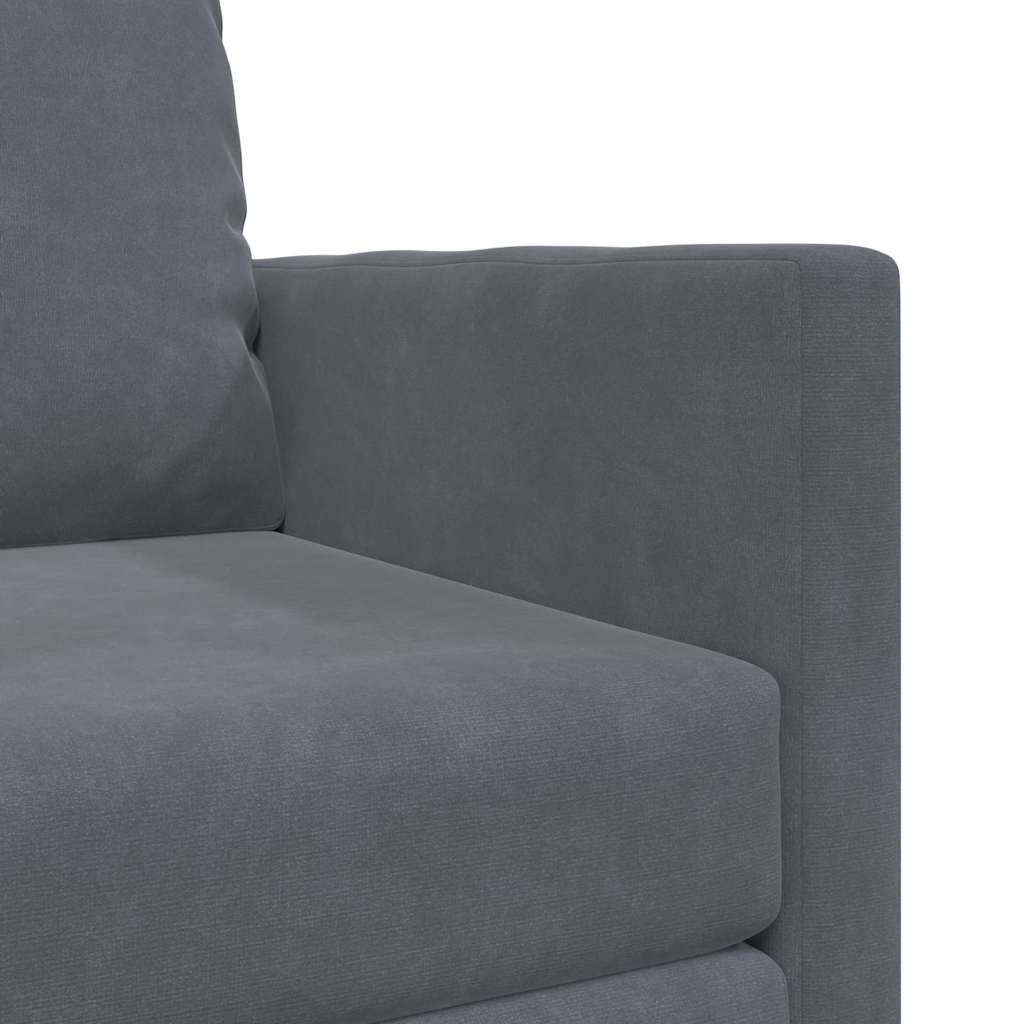 Sofá-Cama com almofada Cinzento escuro 74 x 77 x 81 cm Veludo