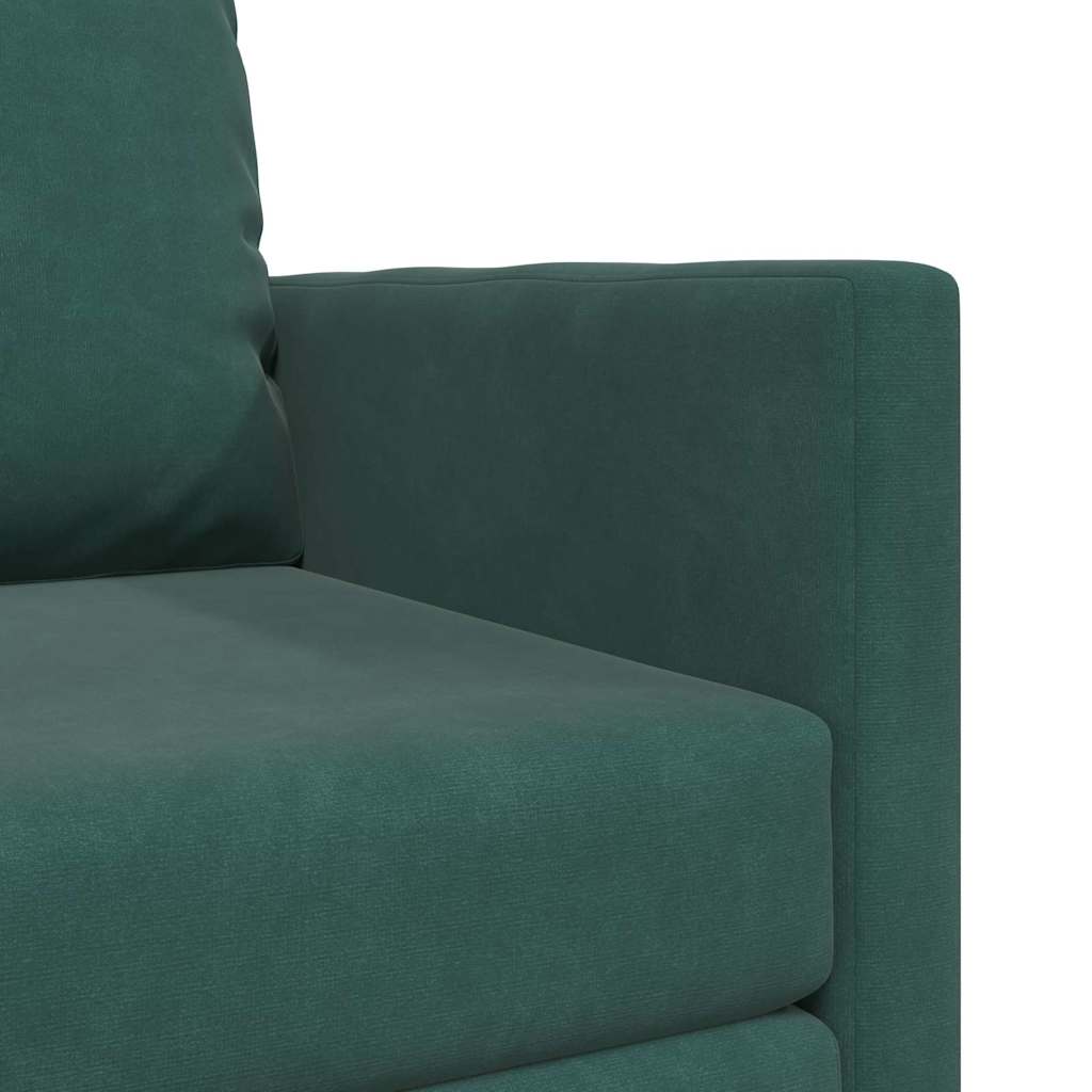 Sofá-Cama com almofada Verde-escuro 74 x 77 x 81 cm Veludo