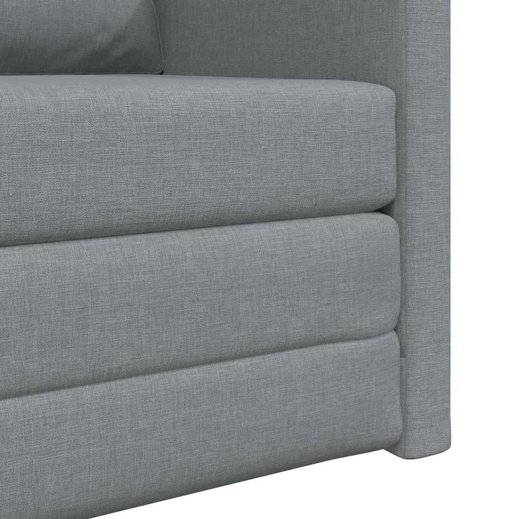Sofá-Cama de Chão Cinzento-claro 74 x 77 x 81 cm tecido