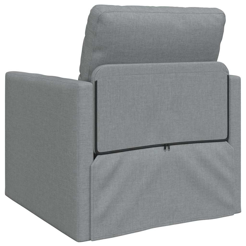Sofá-Cama de Chão Cinzento-claro 74 x 77 x 81 cm tecido