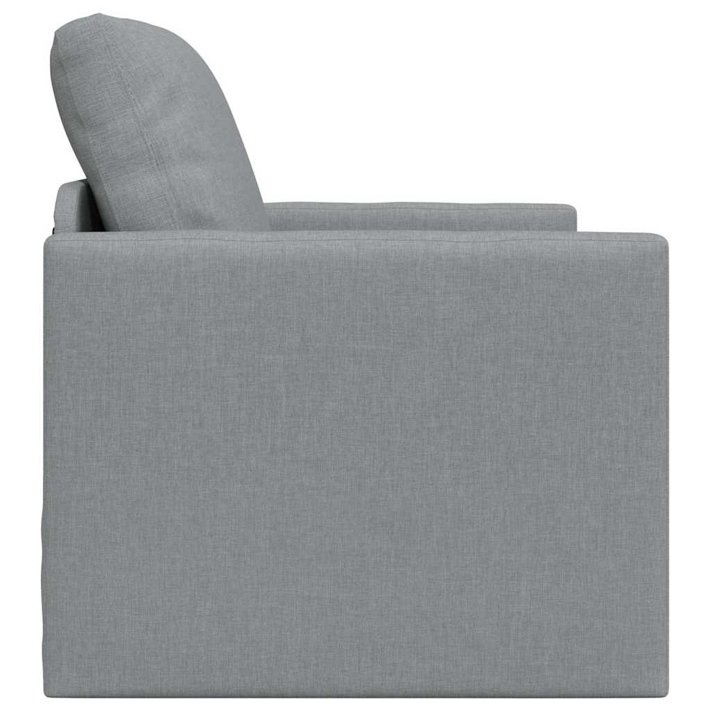 Sofá-Cama de Chão Cinzento-claro 74 x 77 x 81 cm tecido