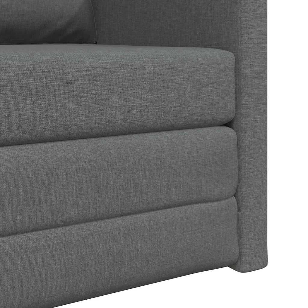 Sofá-Cama de Chão Cinzento escuro 74 x 77 x 81 cm tecido