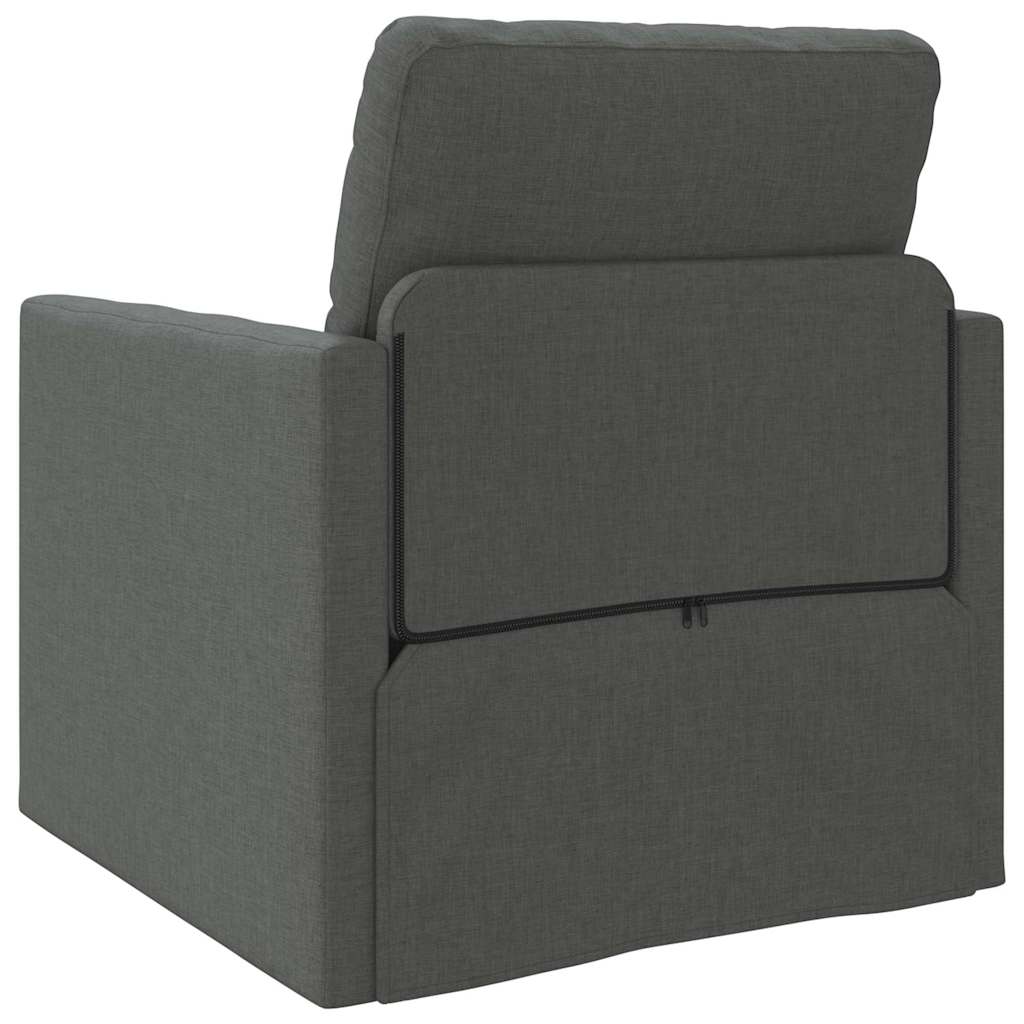 Sofá-Cama de Chão Cinzento escuro 74 x 77 x 81 cm tecido