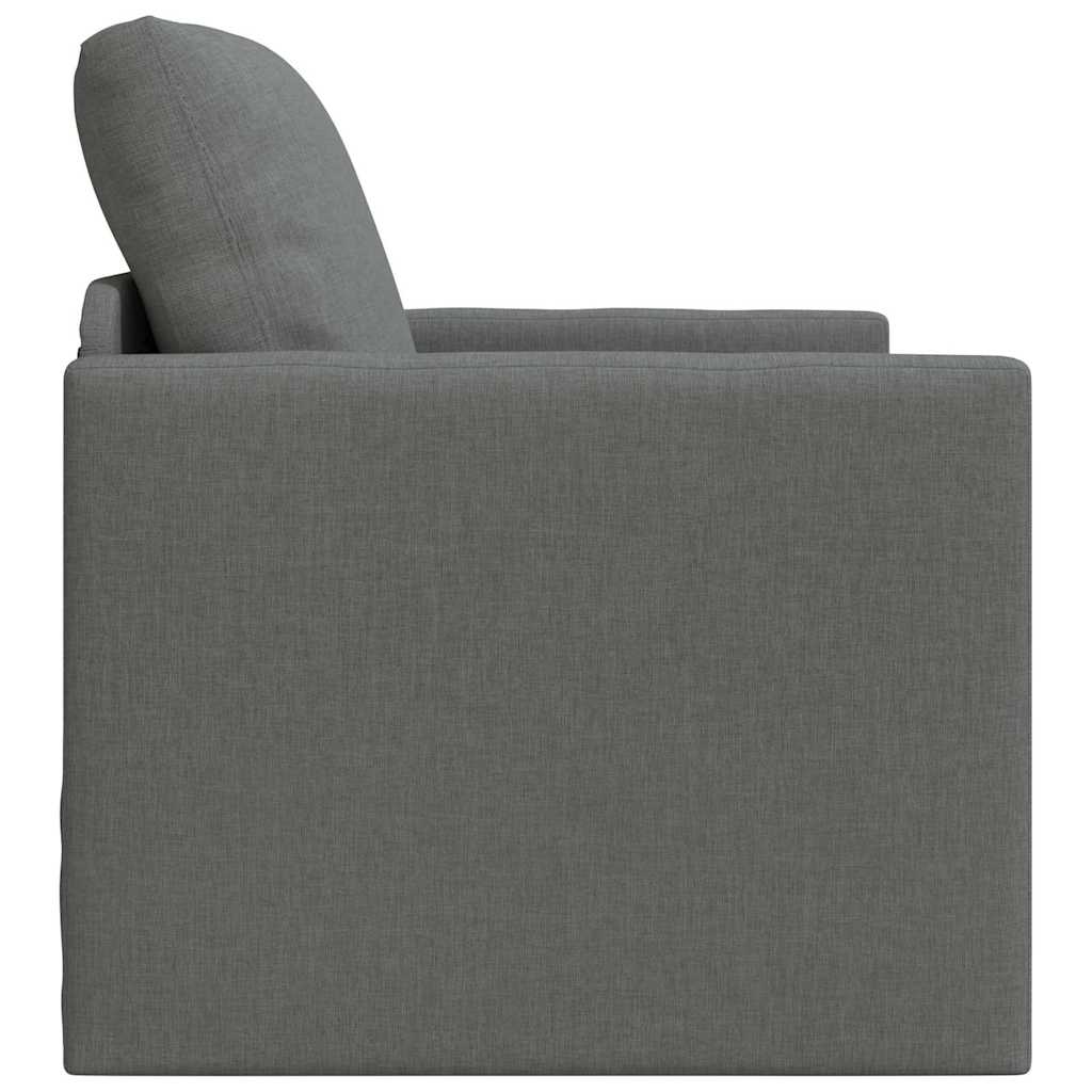 Sofá-Cama de Chão Cinzento escuro 74 x 77 x 81 cm tecido