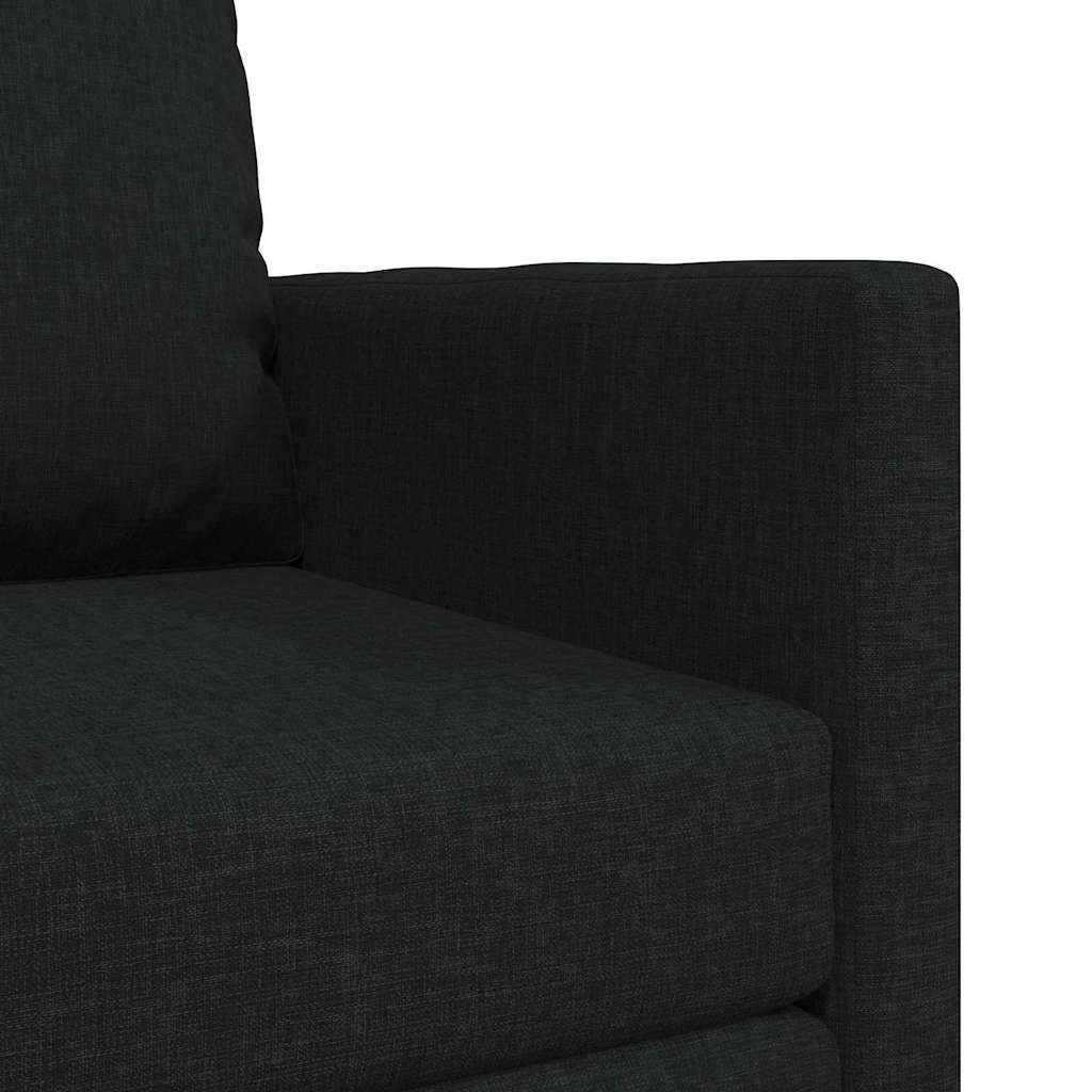 Sofá-Cama de Chão com almofada Preto 74 x 77 x 81 cm tecido
