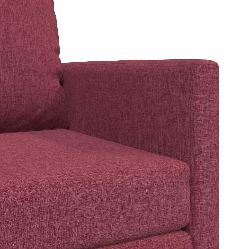 Sofá-Cama de Chão vermelho tinto 74 x 77 x 81 cm tecido