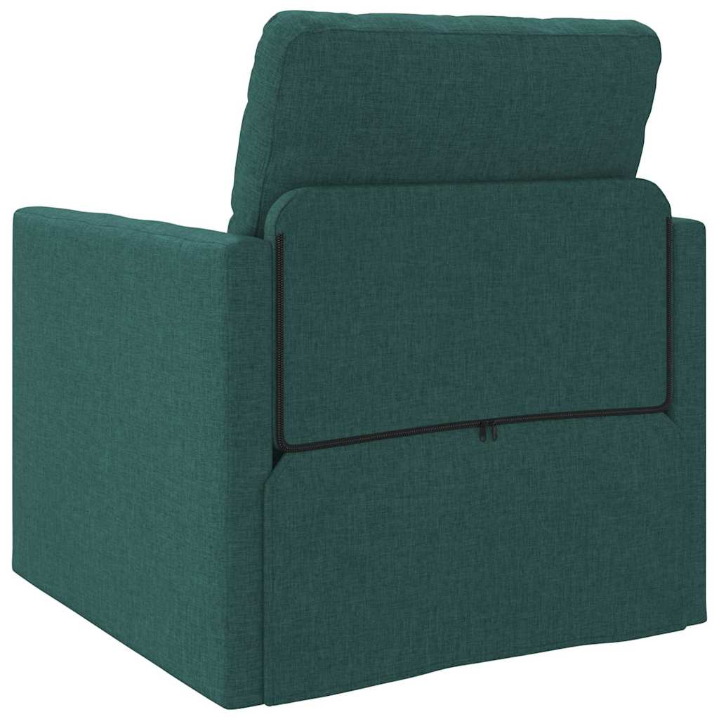 Sofá-Cama de Chão Verde-escuro 74 x 77 x 81 cm tecido