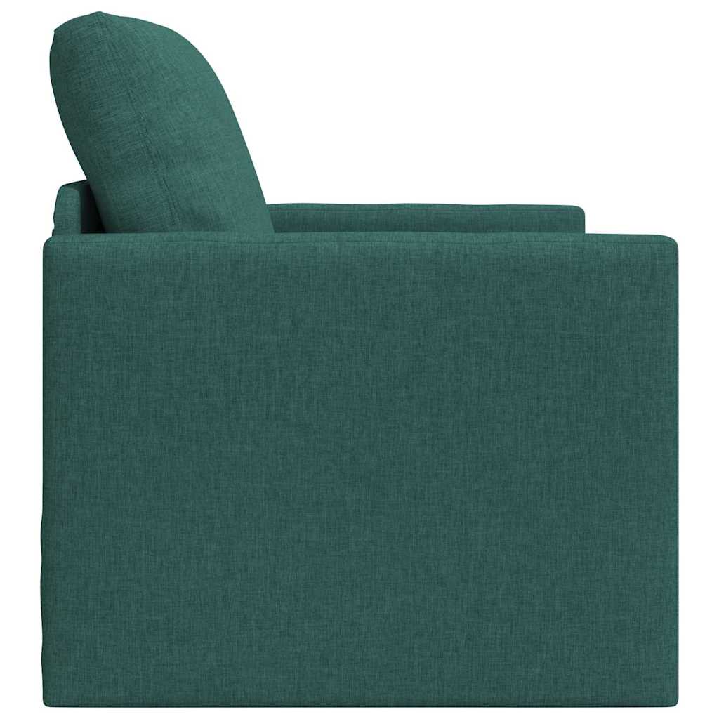 Sofá-Cama de Chão Verde-escuro 74 x 77 x 81 cm tecido