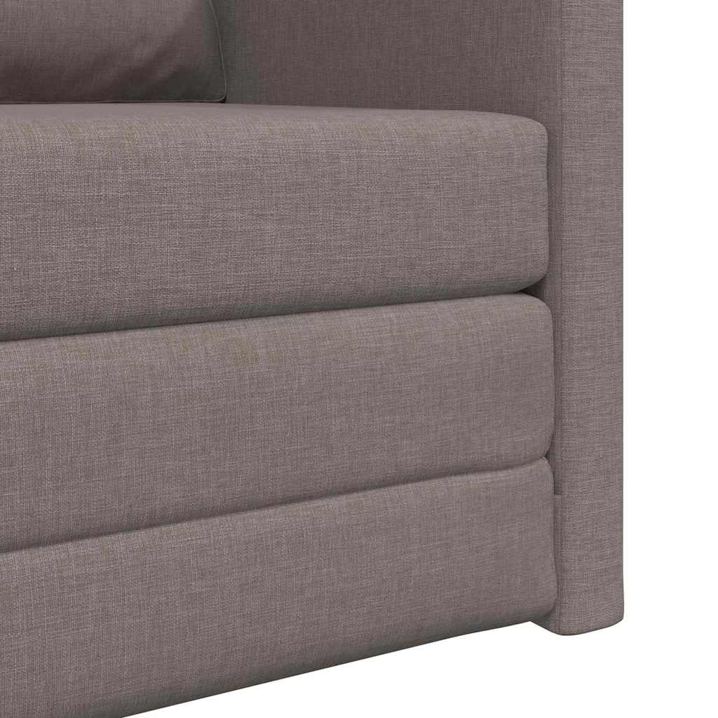 Sofá-Cama de Chão Cinzento-acastanhado 74 x 77 x 81 cm tecido