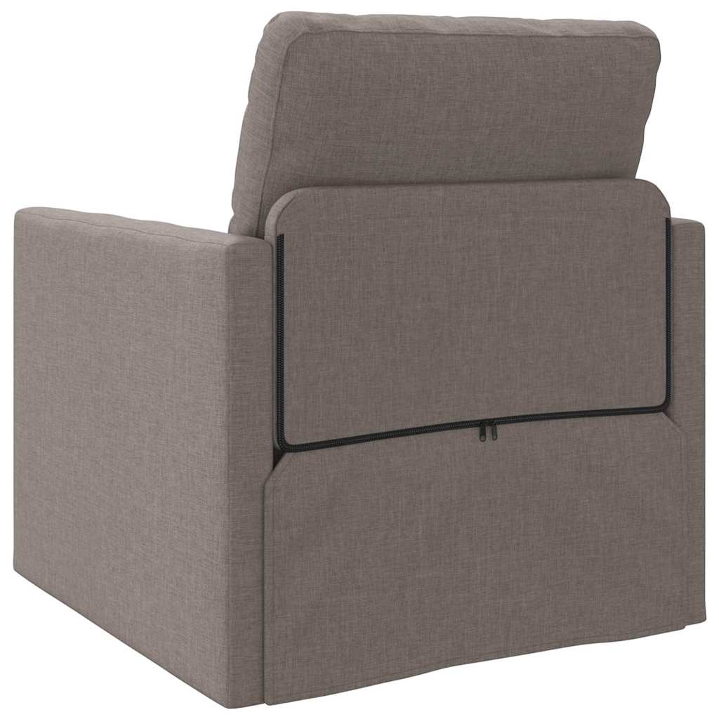 Sofá-Cama de Chão Cinzento-acastanhado 74 x 77 x 81 cm tecido