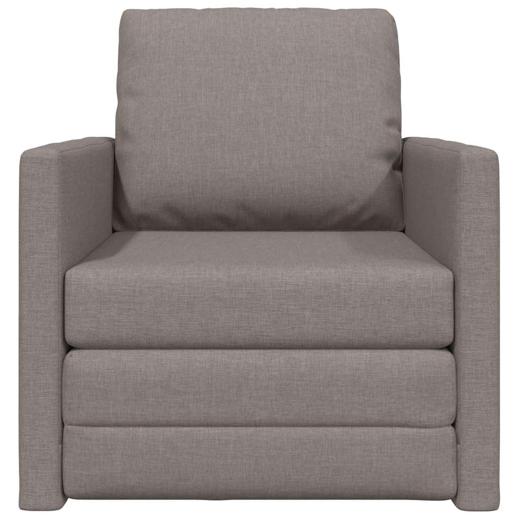 Sofá-Cama de Chão Cinzento-acastanhado 74 x 77 x 81 cm tecido