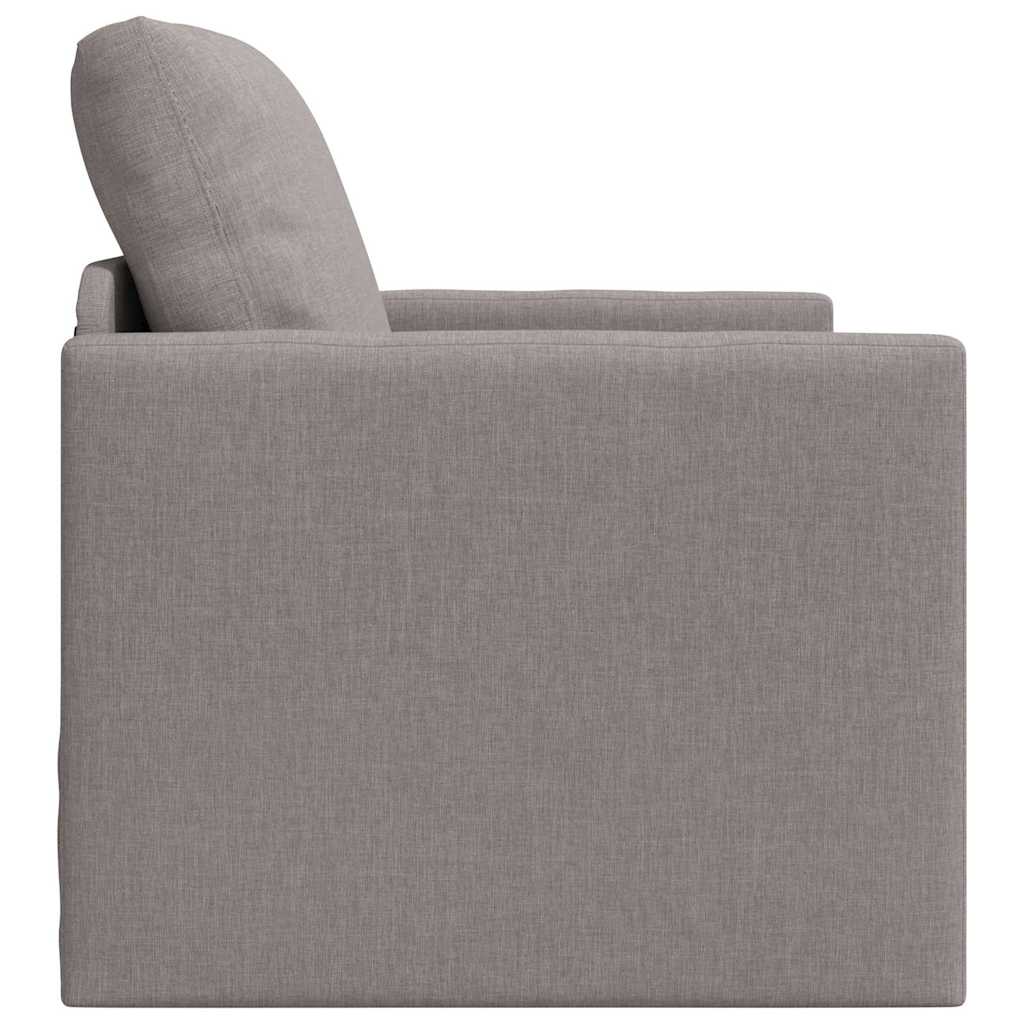 Sofá-Cama de Chão Cinzento-acastanhado 74 x 77 x 81 cm tecido