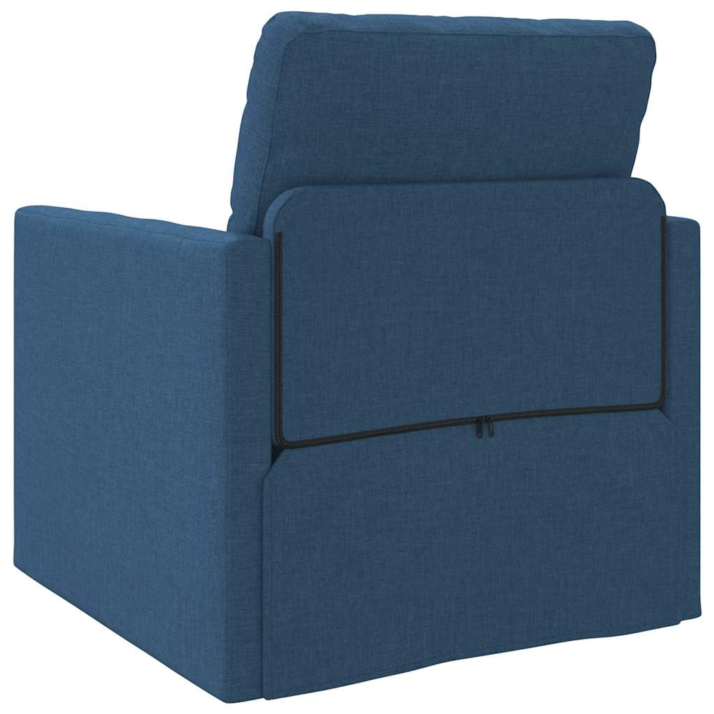 Sofá-Cama de Chão com almofada Azul 74 x 77 x 81 cm tecido