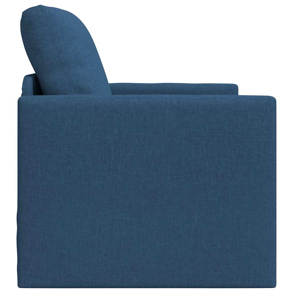 Sofá-Cama de Chão com almofada Azul 74 x 77 x 81 cm tecido