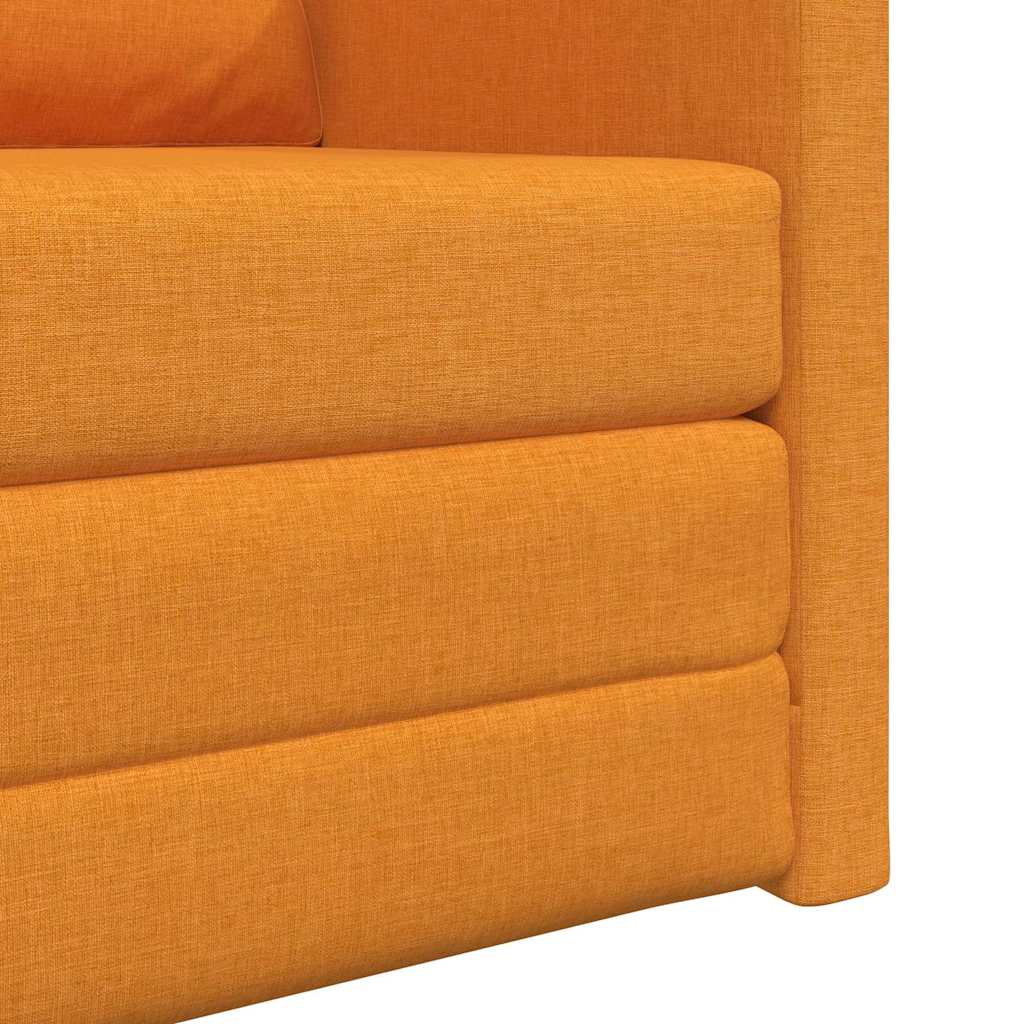 Sofá-Cama de Chão Amarelo-escuro 74 x 77 x 81 cm tecido