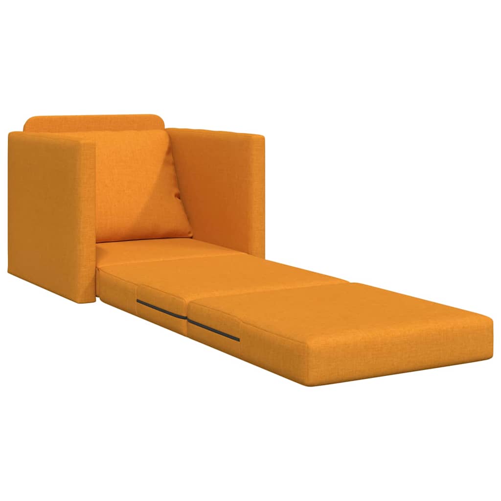 Sofá-Cama de Chão Amarelo-escuro 74 x 77 x 81 cm tecido