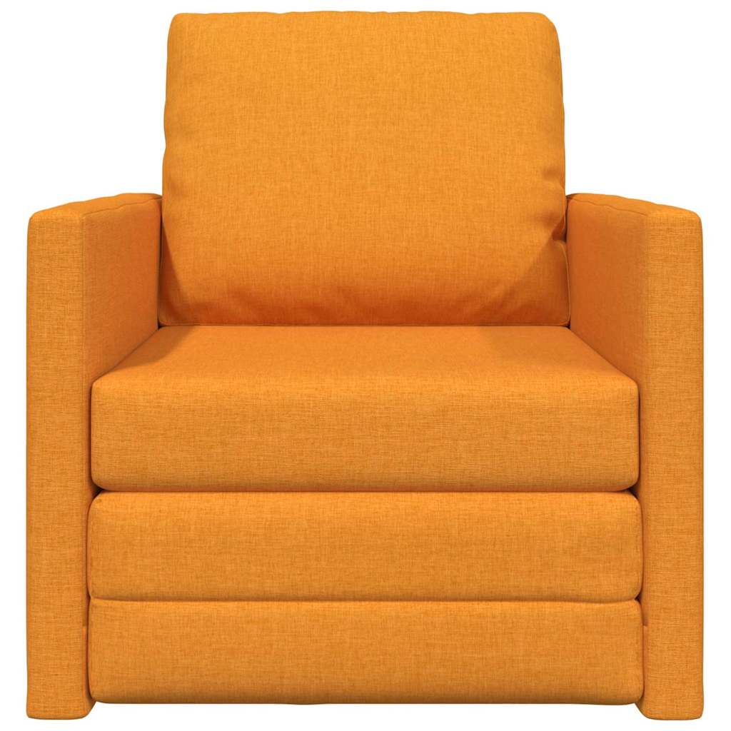 Sofá-Cama de Chão Amarelo-escuro 74 x 77 x 81 cm tecido