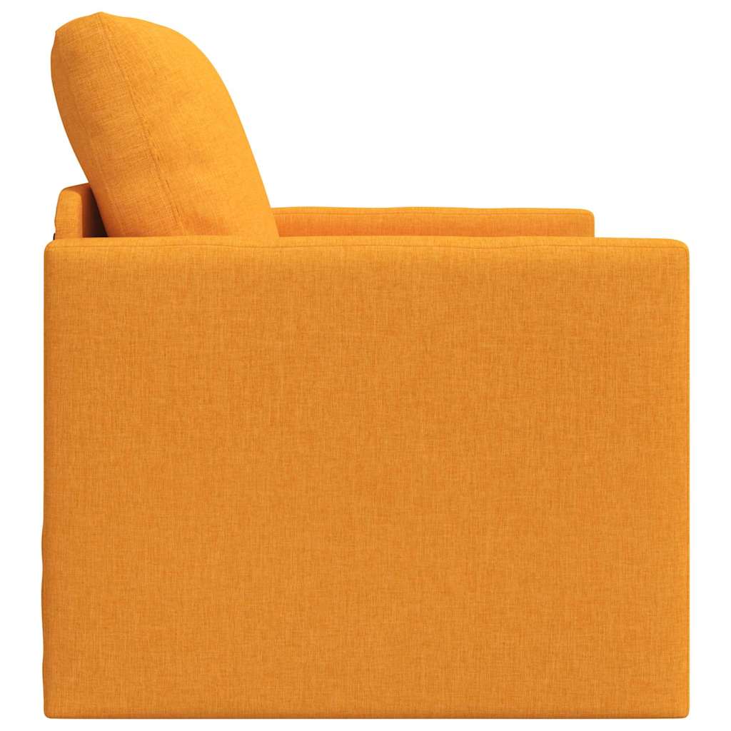 Sofá-Cama de Chão Amarelo-escuro 74 x 77 x 81 cm tecido