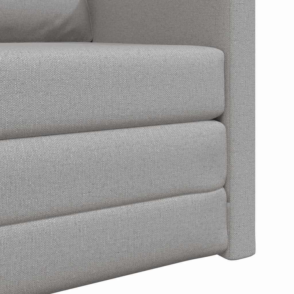 Sofá-Cama de Chão Cinza Nuvem 74 x 77 x 81 cm tecido