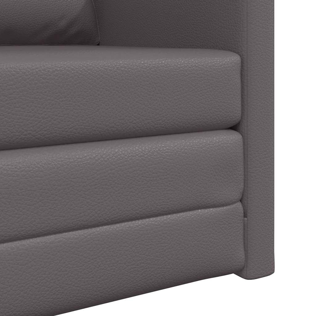 Sofá-cama de chão Cinzeto 74 x 77 x 81 cm Couro sintético