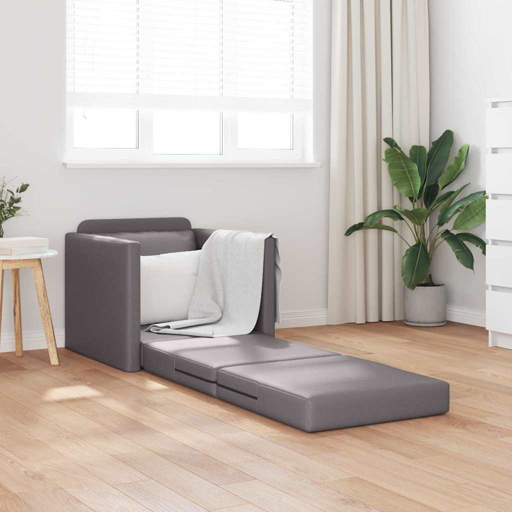Sofá-cama de chão Cinzeto 74 x 77 x 81 cm Couro sintético
