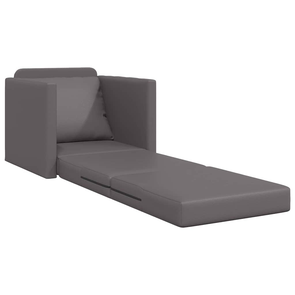 Sofá-cama de chão Cinzeto 74 x 77 x 81 cm Couro sintético