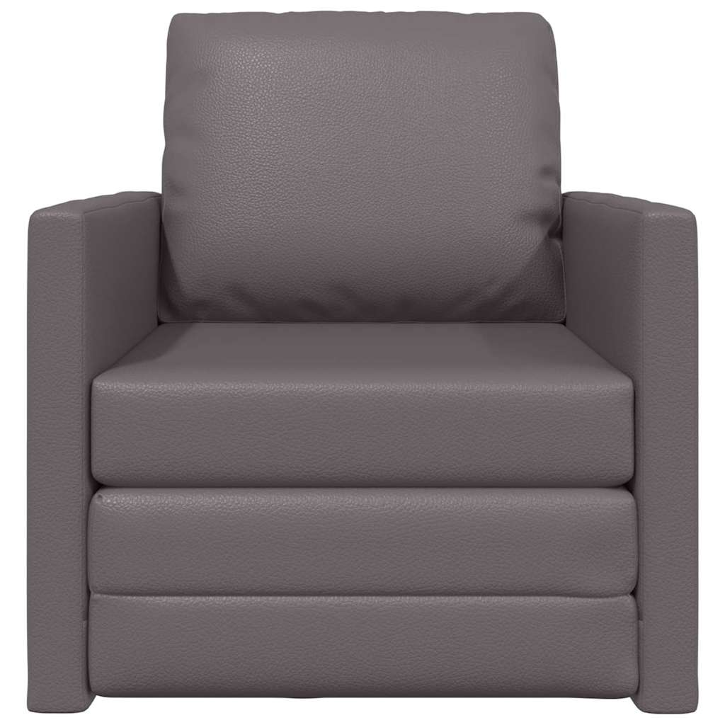 Sofá-cama de chão Cinzeto 74 x 77 x 81 cm Couro sintético