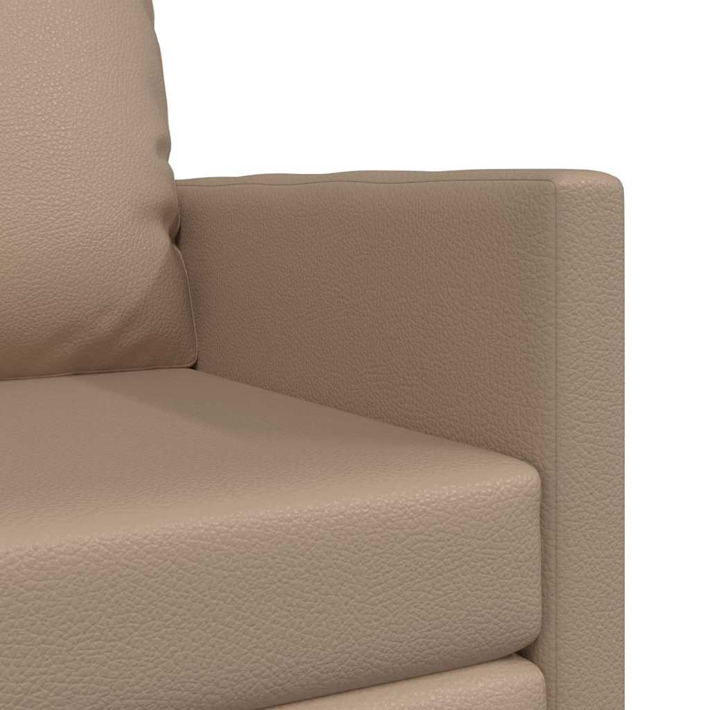 Sofá-cama de chão Cappuccino 74 x 77 x 81 cm Couro sintético