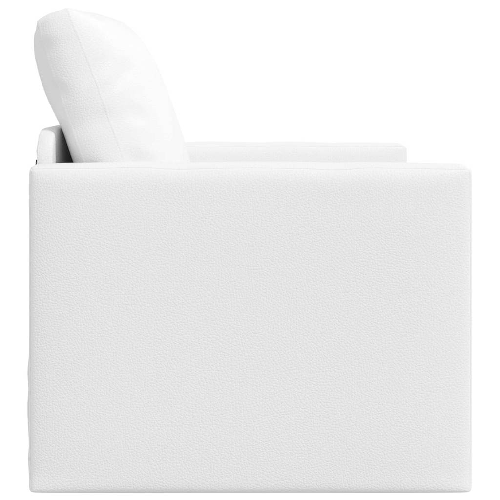 Sofá-cama de chão Branco 74 x 77 x 81 cm Couro sintético