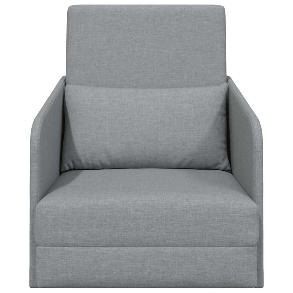 Sofá-Cama Cinzento-claro 65 x 80 x 83 cm tecido
