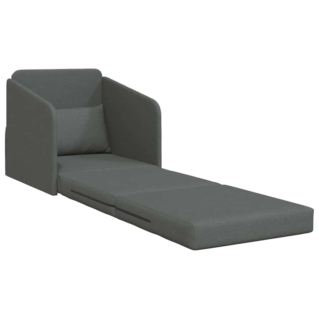 Sofá-Cama Cinzento escuro 65 x 80 x 83 cm tecido