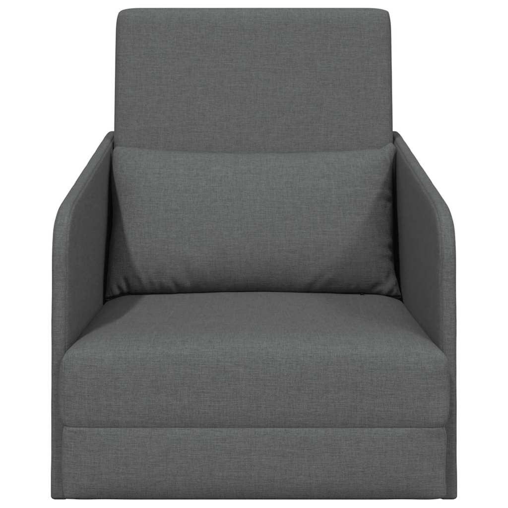Sofá-Cama Cinzento escuro 65 x 80 x 83 cm tecido