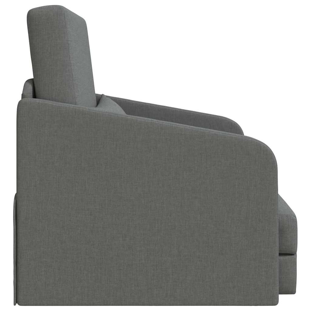 Sofá-Cama Cinzento escuro 65 x 80 x 83 cm tecido