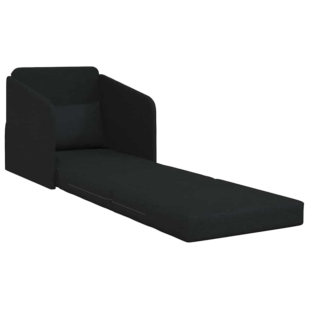 Sofá-Cama Preto 65 x 80 x 83 cm tecido