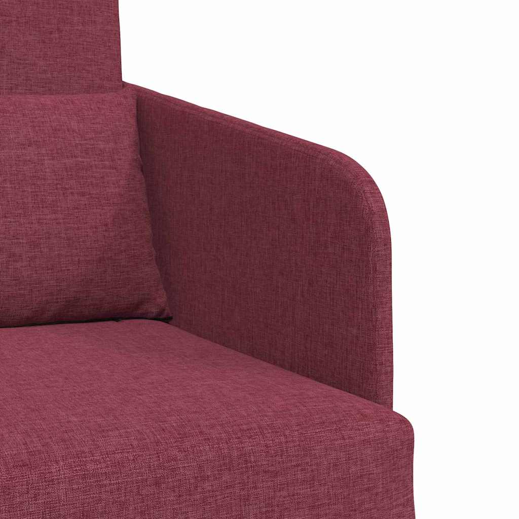 Sofá-Cama vermelho tinto 65 x 80 x 83 cm tecido