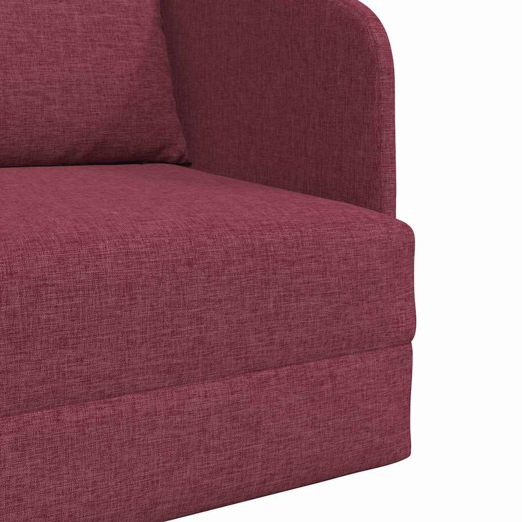 Sofá-Cama vermelho tinto 65 x 80 x 83 cm tecido