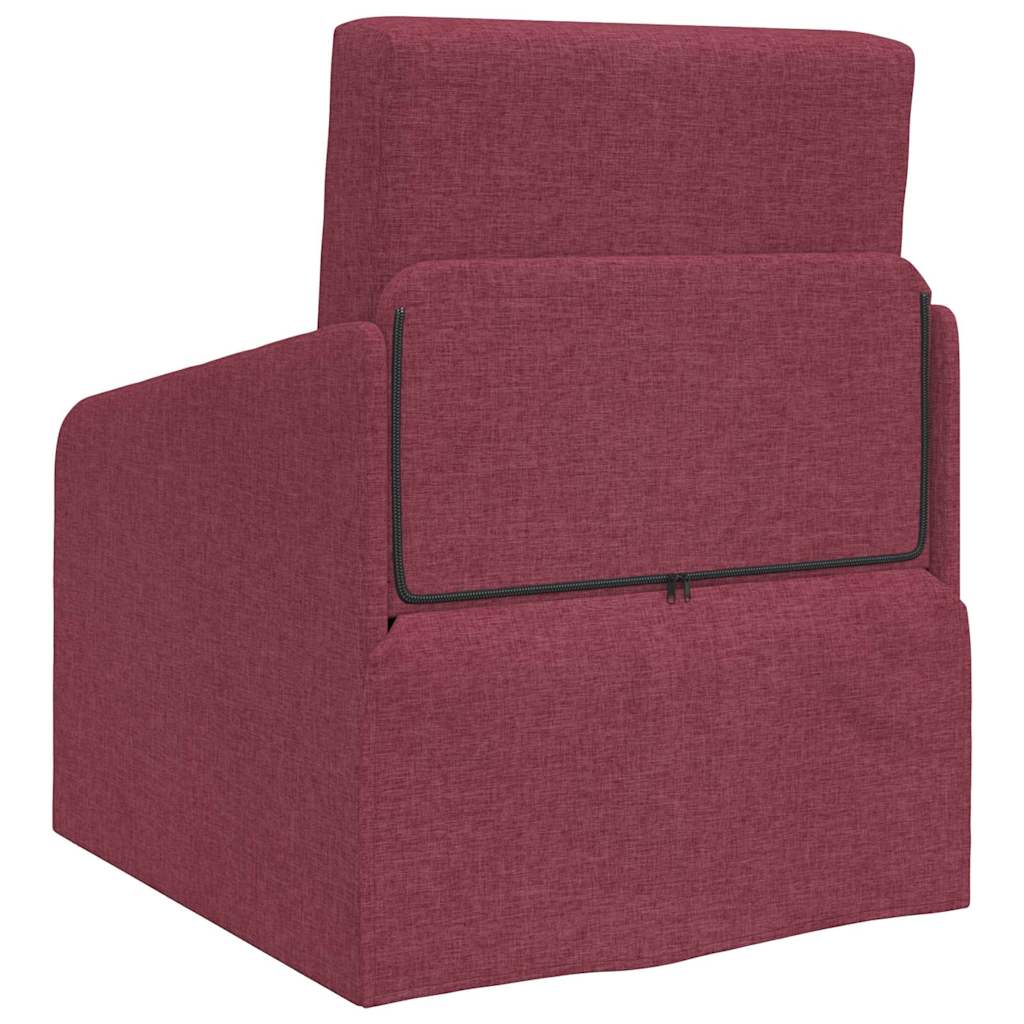 Sofá-Cama vermelho tinto 65 x 80 x 83 cm tecido