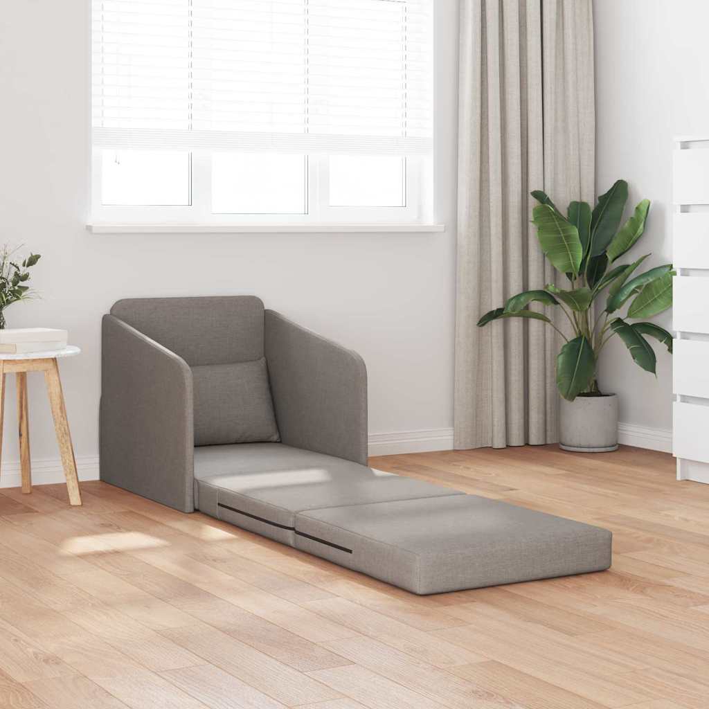 Sofá-Cama Cinzento-acastanhado 65 x 80 x 83 cm tecido
