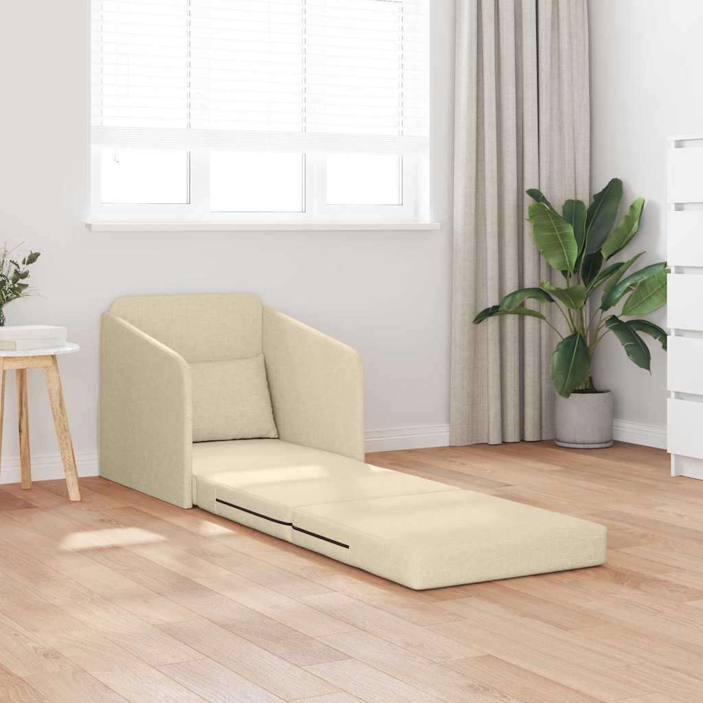 Sofá-Cama Creme 65 x 80 x 83 cm tecido