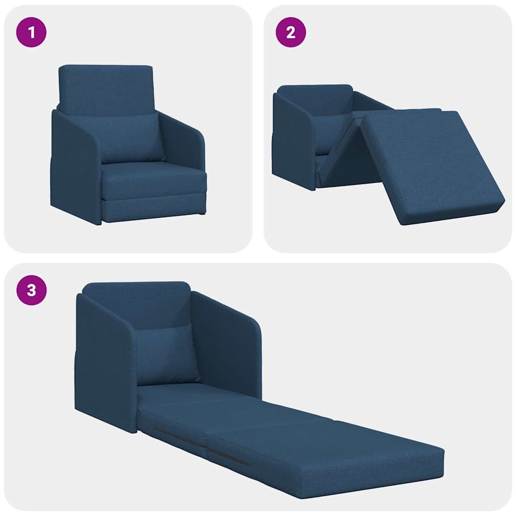 Sofá-Cama Azul 65 x 80 x 83 cm tecido