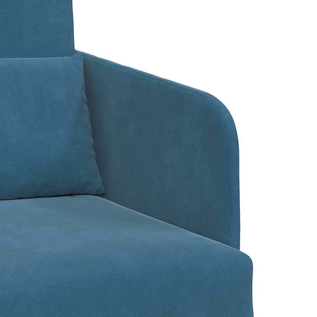 Sofá-Cama Azul 65 x 80 x 83 cm Veludo