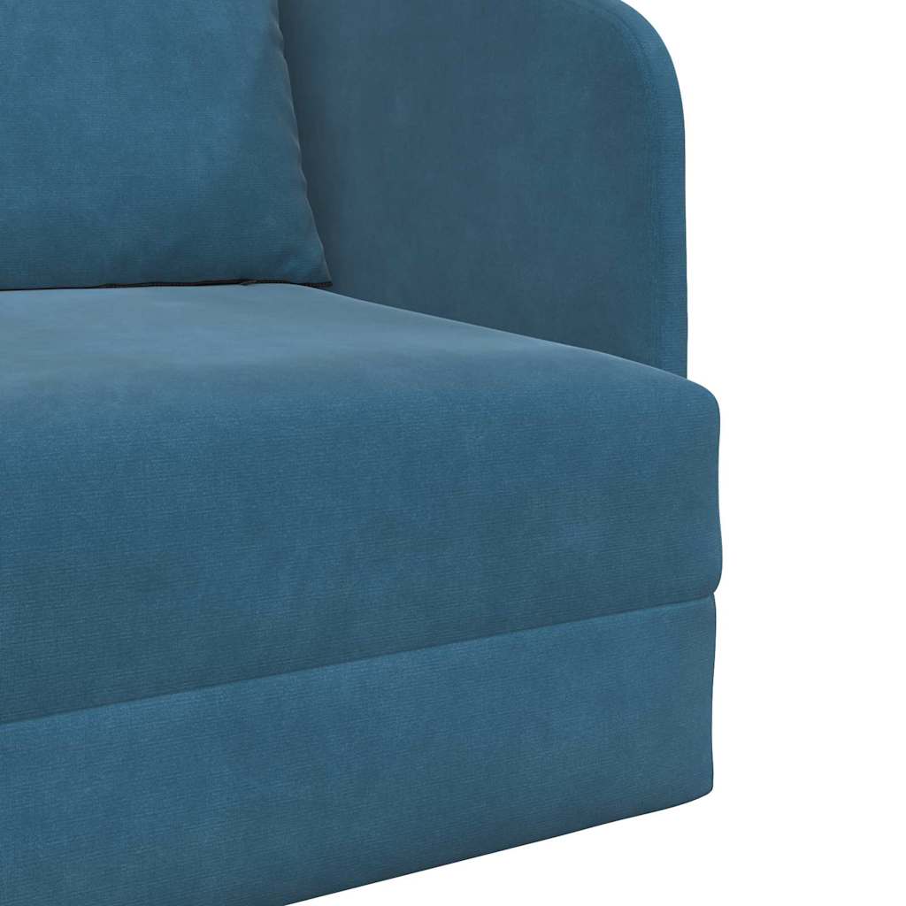 Sofá-Cama Azul 65 x 80 x 83 cm Veludo