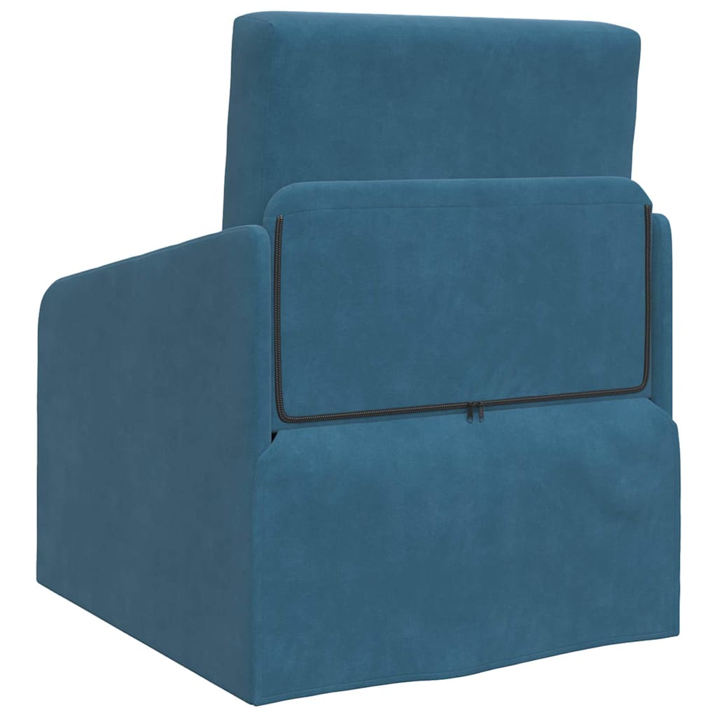 Sofá-Cama Azul 65 x 80 x 83 cm Veludo